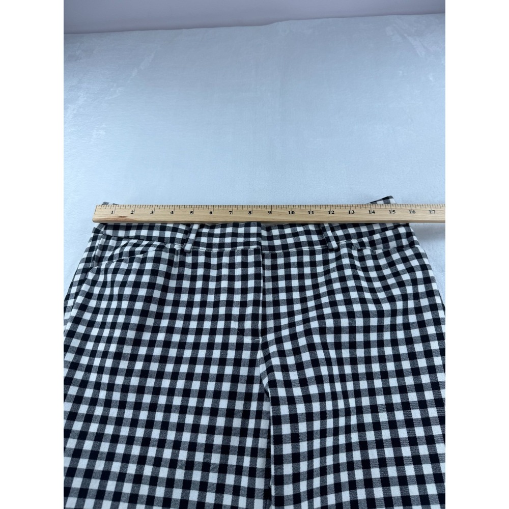 Talbots Chatham Ankle Pant Women's 8 Black White Gingham Pull-On Classic Hipster - Picture 6 of 9